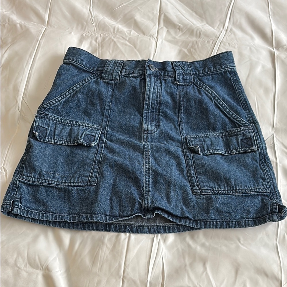 Columbia Vintage Cargo Denim Mini Skirt size small